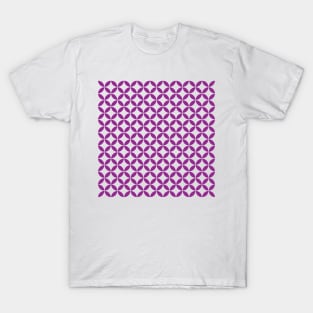 Retro Circles and Diamonds Purple 3 T-Shirt